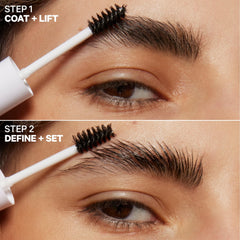 Milk Makeup KUSH Brow Lamination Gel clear finish on brows for laminated look