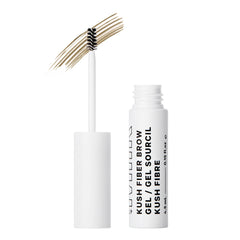 Milk Makeup KUSH Fiber Brow Gel bottle close-up in Taupe MJ for defining brows
