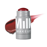 Milk Makeup Lip + Cheek Stick Muse swatch shows buildable color for natural cheek flush