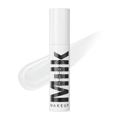 Milk Makeup Odyssey Lip Gloss jar closeup shows glossy shine and smooth texture