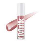 Milk Makeup Odyssey Lip Gloss Wander bottle close-up showing glossy finish.