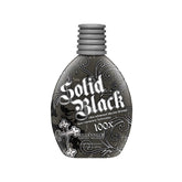 Millennium Tanning SOLID BLACK 100X bottle pour demonstrates even application for a rich, bronzed glow