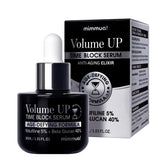 Mimmua Volume Up Serum bottle pump demonstrates easy application for smoother skin.