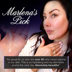 Mimmua Volume Up Serum hand-application highlights even spread across skin.