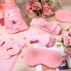 Mimorou velvet scrunchie pink provides gentle hold and style.