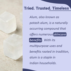 minature alum powder powder closeup shows fine crystal texture for precise mixing