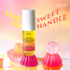 Mine Hair Perfume on hair strands provides moisture and fragrance