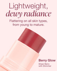 Mineral Fusion Color Stick Berry Glow lip application provides seamless tint and hydration