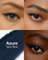 Mineral Fusion Eye Pencil Navy Azure applied on eye shows easy definition