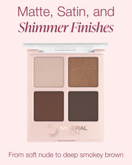 Mineral Fusion Eyeshadow Palette Coffee Break deep smoky brown shade for dramatic evening contour
