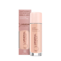 Mineral Fusion liquid foundation Cool 2 Light bottle demonstrates cool undertones for day-to-day wear.