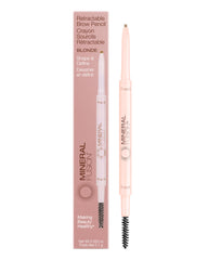 Mineral Fusion retractable brow pencil Blonde closed cap shows precise shaping with vegan, buildable color