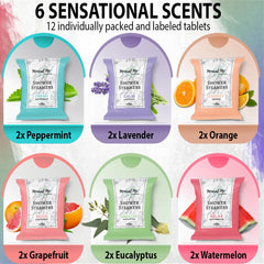 Mineral Me California Grapefruit shower steamer delivers energizing citrus fragrance.