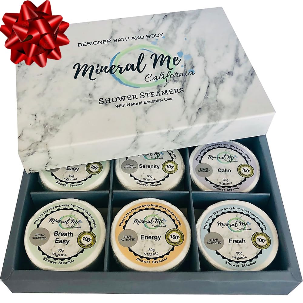 Mineral Me California orange shower steamer packet boosts morning energy
