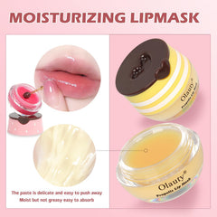 Minfei Bee Lip Balm collection display showcases nine flavors for personalized care.