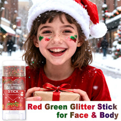 Miniling glitter stick hair application adds festive sparkle