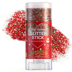 Miniling red-green-white glitter stick packaging shows festive holiday product