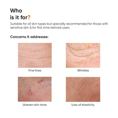Minimalist 2% retinoid night cream label view signals fragrance-free, gentler nightly use.