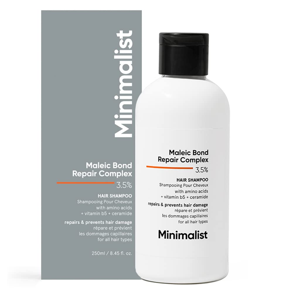 Minimalist Hair Shampoo bottle with fragrance-free formula for all hair types.