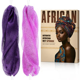 MINISENTIALS African Net Sponge back scrubber for thorough exfoliation and back reach