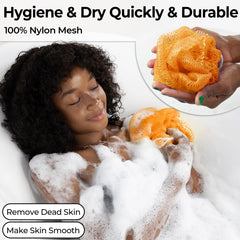 MINISENTIALS knots scrubber creates rich lather and spa-like cleanse