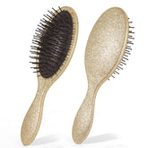 MInovel Glitter Detangling Brush front view shows sparkling finish for quick styling