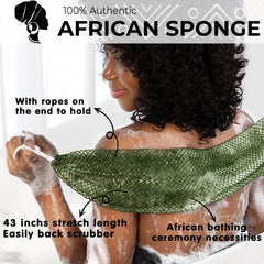 MINISENTIALS African Net Sponge nylon elasticity creates rich lather for spa-like baths