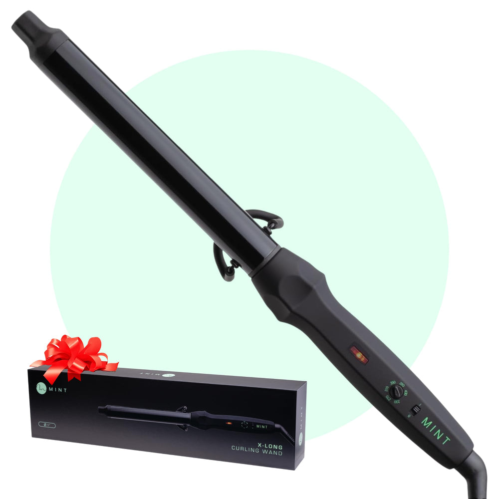 Mint wand 1 inch clamp-free design glides smoothly for snag-free styling