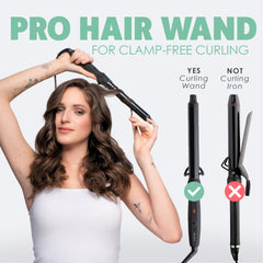 Mint wand long 6-5 inch barrel delivers even heat for quicker styling