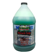 Miracle II Moisturizing Soap gallon bottle ready for use as an all-natural cleanser for skin and hair.