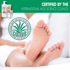 Miracle of Aloe foot cream close-up texture emphasizes fast absorption and softening