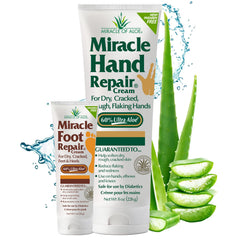 Miracle of Aloe hand repair 8oz tube softens dry hands after washing.