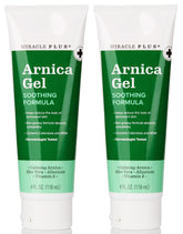 Miracle Plus Arnica Gel bottle for bruise care and post-surgery support.