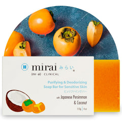 Mirai Persimmon Soap Bar body-lather for daily freshness with creamy cleansing