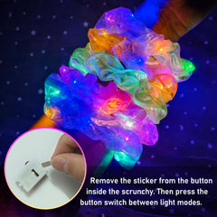 MiraWish light up scrunchies worn on wrist provide subtle glow and fun