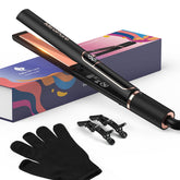 MiroPure flat iron with 1-inch titanium plates for smooth straightening.