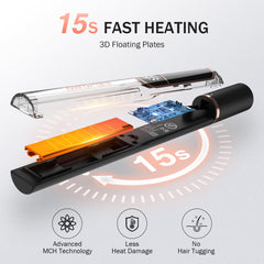 MiroPure flat iron with five heat levels for all hair types.