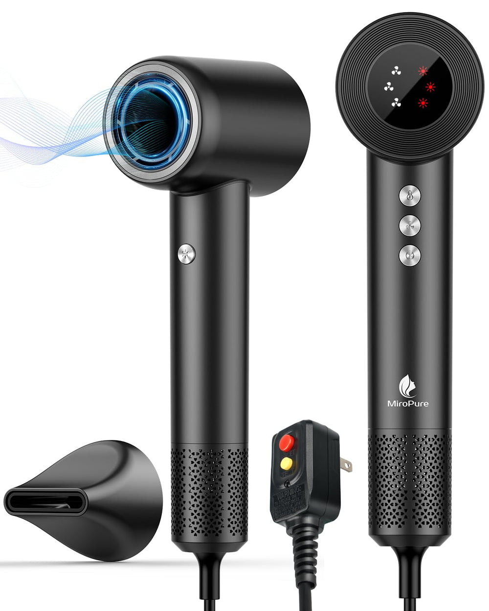 MiroPure hair dryer brushless motor for ultra-fast drying