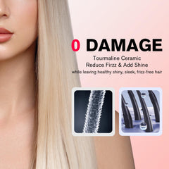MiroPure hair straightener brush with PTC heating for stable temperatures.