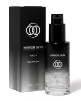 MIRROR SKIN SKINAD+ serum bottle ready for daily energy and radiance.