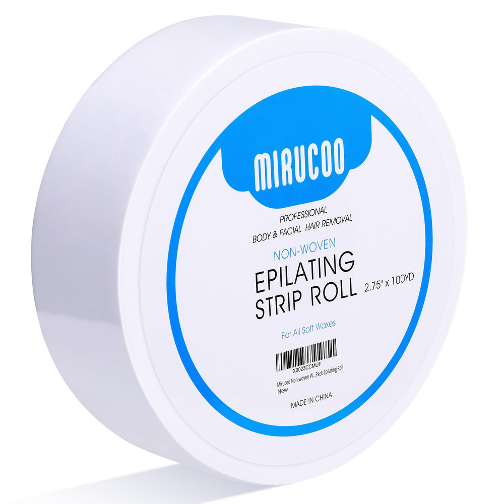 MIRUCOO non-woven wax strip roll body closeup for durable waxing prep.