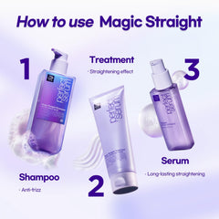 Mise En Scene Perfect Serum Magic Straight dropper enables precise daily usage.