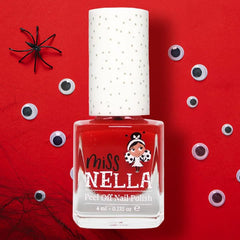 MISS NELLA CLASS CLOWN peel-off action close-up demonstrates easy removal.