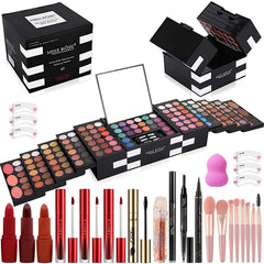 Miss Rose M 148 Colors makeup pallet front view shows vibrant all in one palette for versatile looks