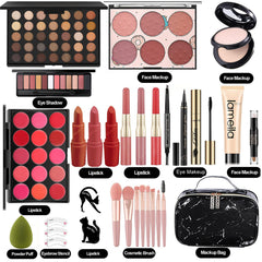 Miss Rose M All In One Makeup Kit powder case for on-the-go touch-ups.
