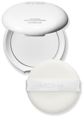 MISSHA Airy Pot pressed powder pact compact shows natural matte finish.
