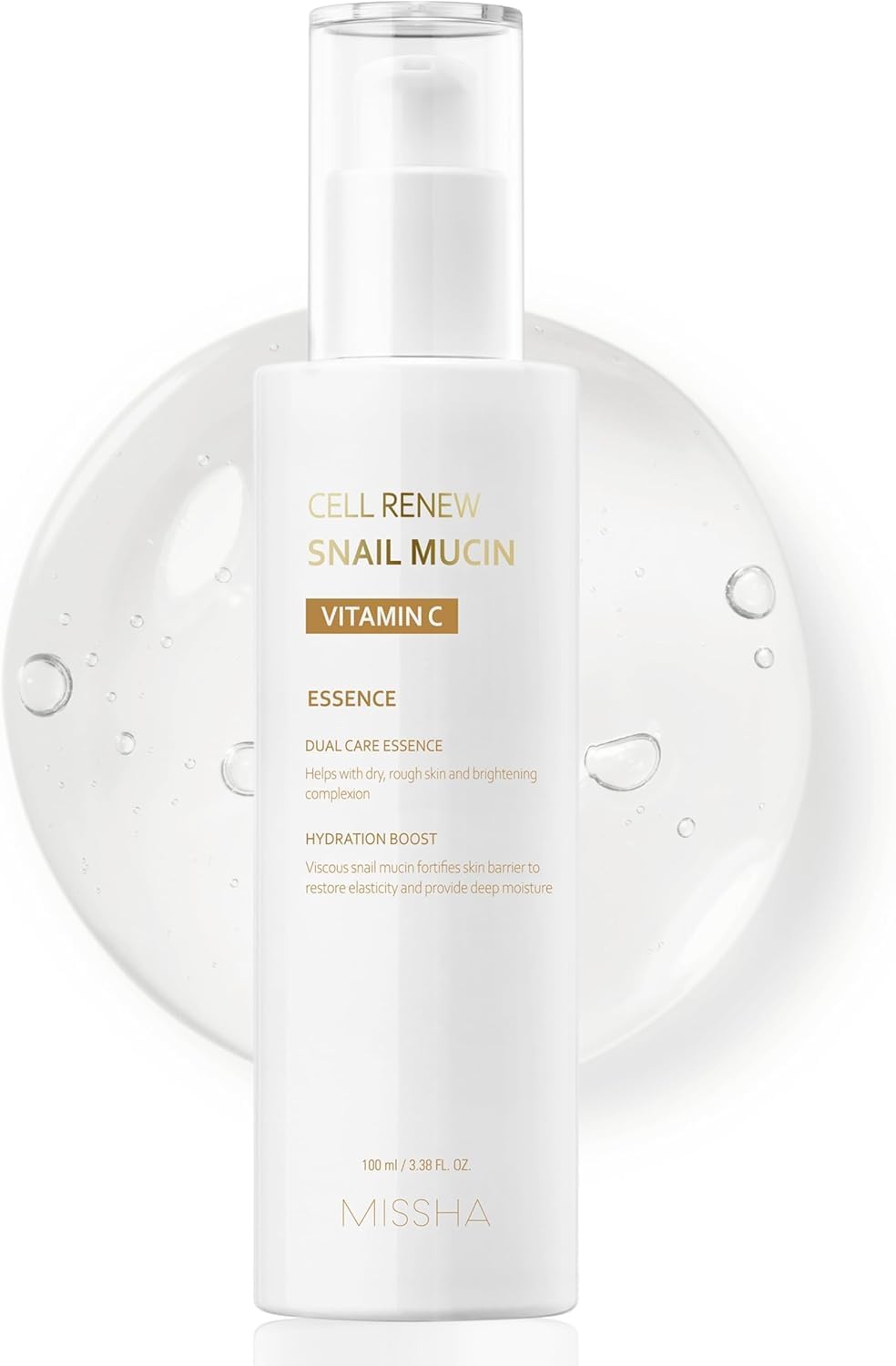 MISSHA Cell Renew Snail Mucin Essence bottle offering deep hydration for smoother skin