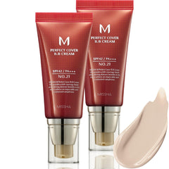 MISSHA M Perfect Cover BB Cream dual-pack bottle front with SPF 42 for daily protection