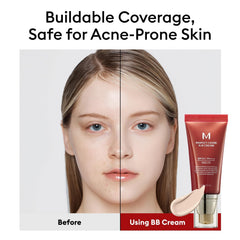 MISSHA M Perfect Cover BB Cream No.13 tube packaging highlights travel-friendly SPF protection.