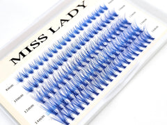 Misslady faux mink lash clusters 3D blue 8-16mm for voluminous eyes